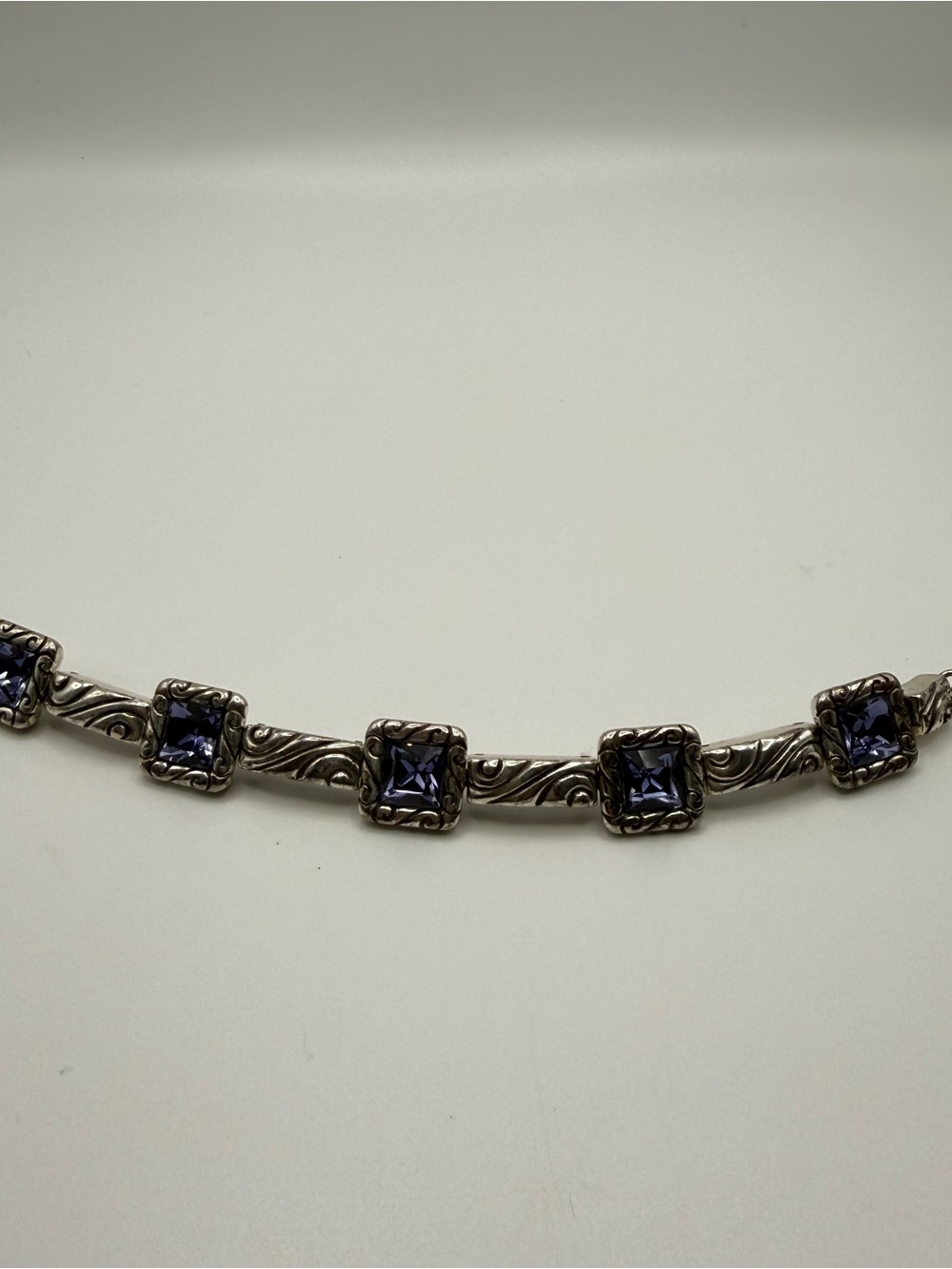 Brighton Silver-Tone Bracelet with Violet-Blue Stones - Picture 2 of 10